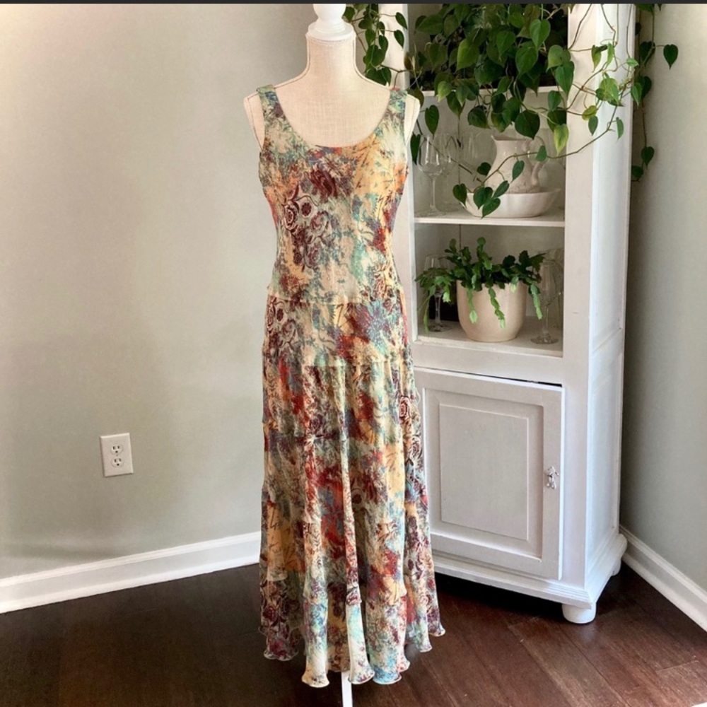 Nine West Boho Floral Lined Dress - Picture 2 of 7